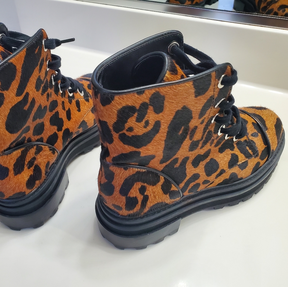 SCHUTZ Maylova LEOPARD Boots - Picture 8 of 11